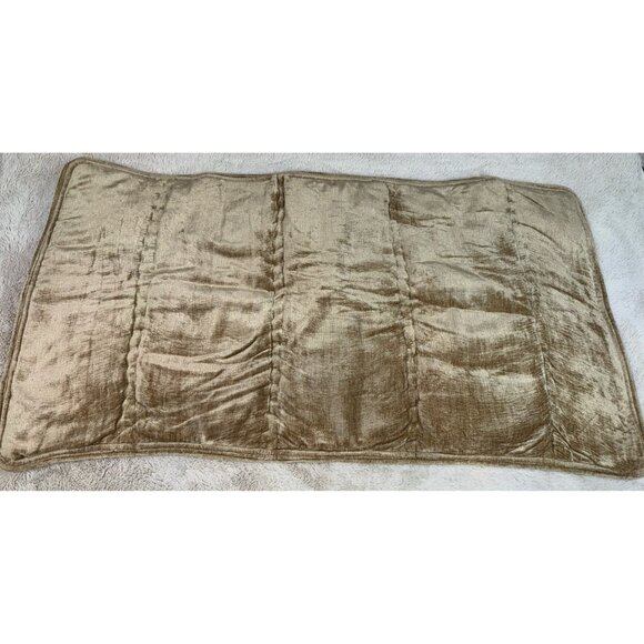 NWOT WEST ELM Solid Chenille King Pillow Sham Gold - Picture 1 of 3